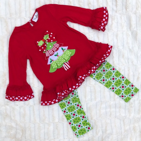 Rare Editions Other - Girls Boutique Christmas Tree Outfit